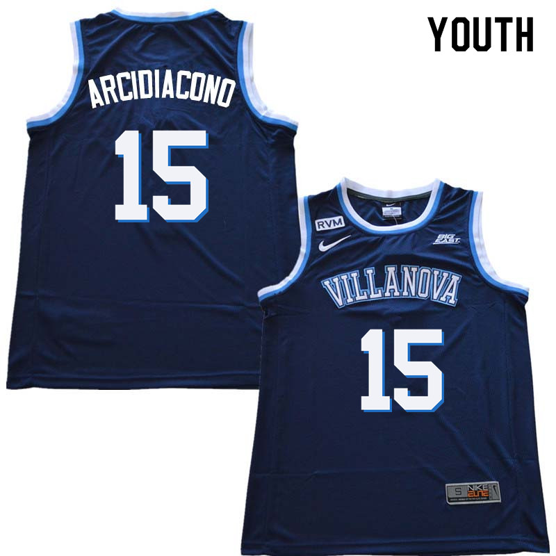 2018 Youth #15 Ryan Arcidiacono Willanova Wildcats College Basketball Jerseys Sale-Navy